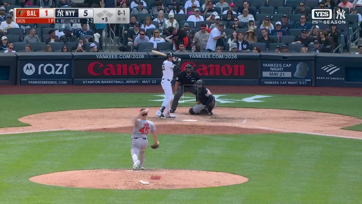 Transaction Menu Icon Cody Bellinger homers (5) on a fly ball to right field. | 05/02/2026 ...