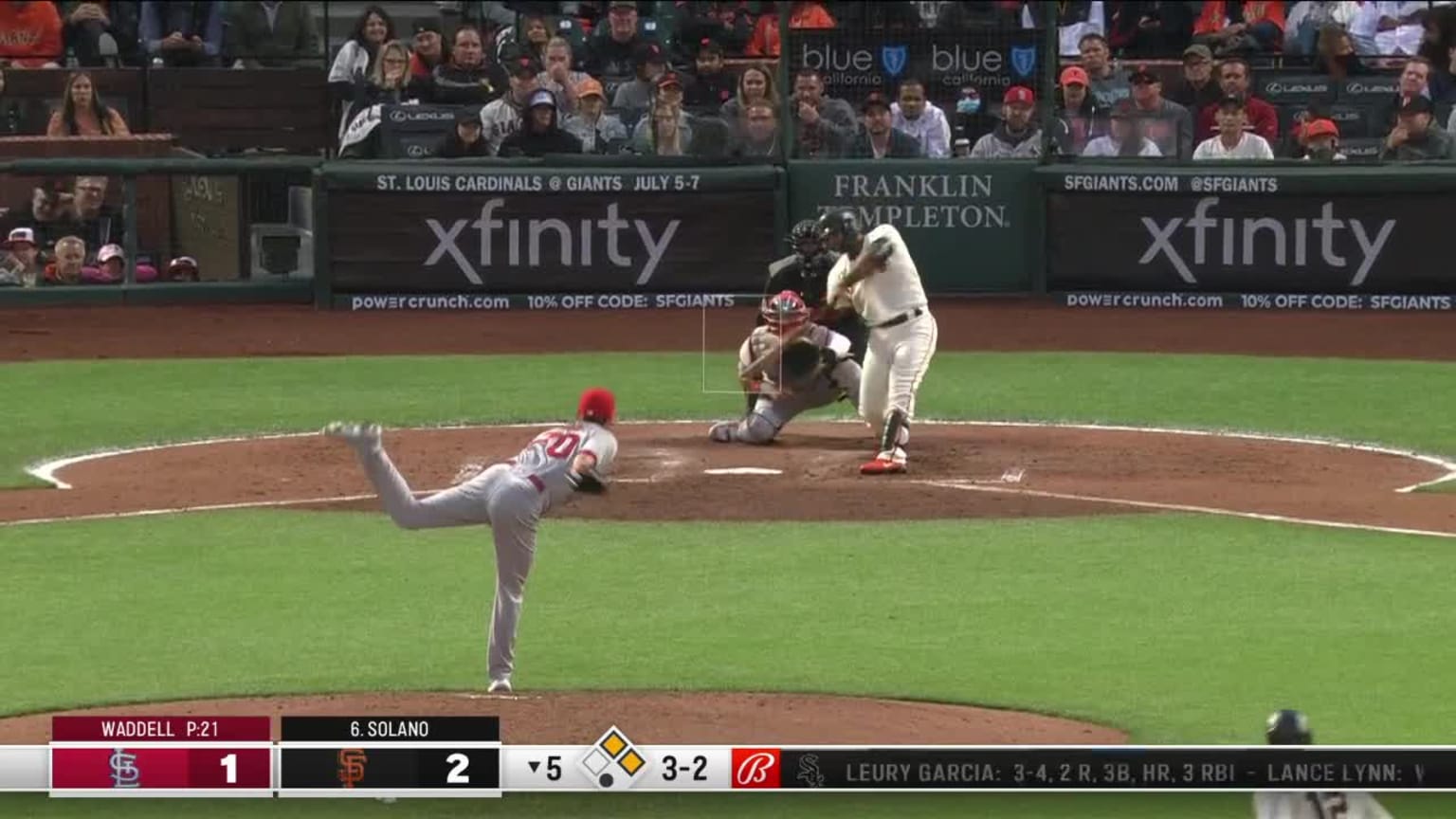 Donovan Solano chips an RBI double to left field | 07/07/2021 | San  Francisco Giants