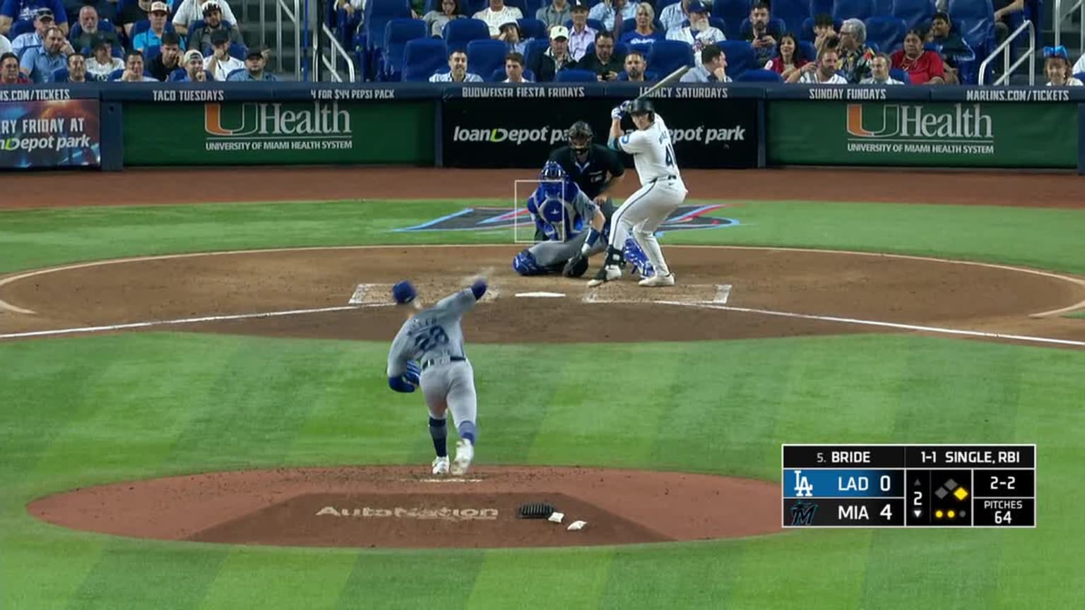 Bobby Miller strikes out Jonah Bride | 09/17/2024 | Los