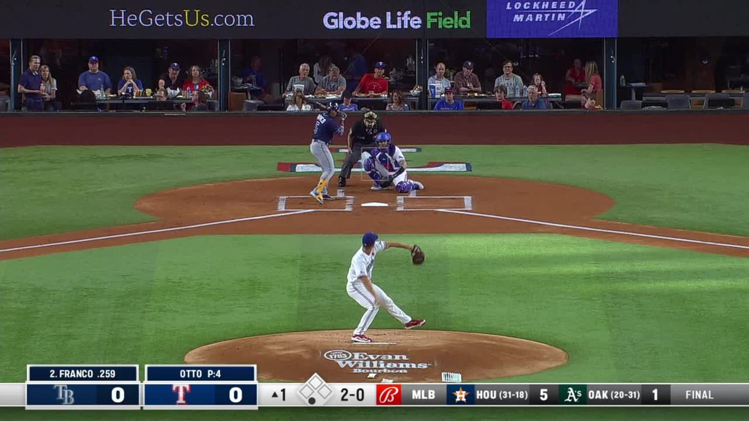 Glenn Otto Foul to Wander Franco 05/30/2022 New York Yankees