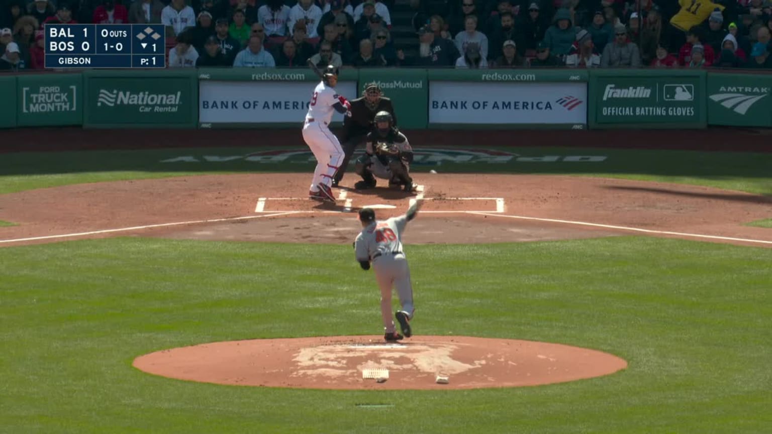 Mlb Triples Alex Verdugo triples (1) on a sharp fly ball to left fielder Anthony ...