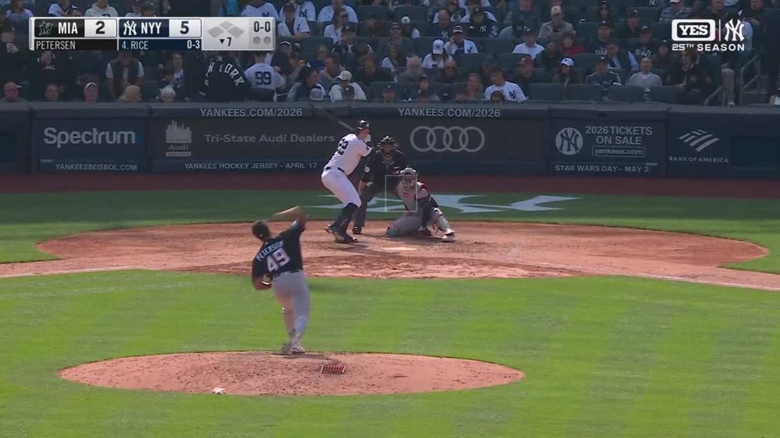 Michael Petersen Called Strike to Ben Rice | 04/03/2026 | MLB.com
