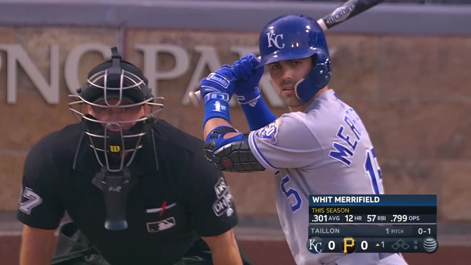 Jameson Taillon Ball to Whit Merrifield 09/18/2018 Cleveland Guardians