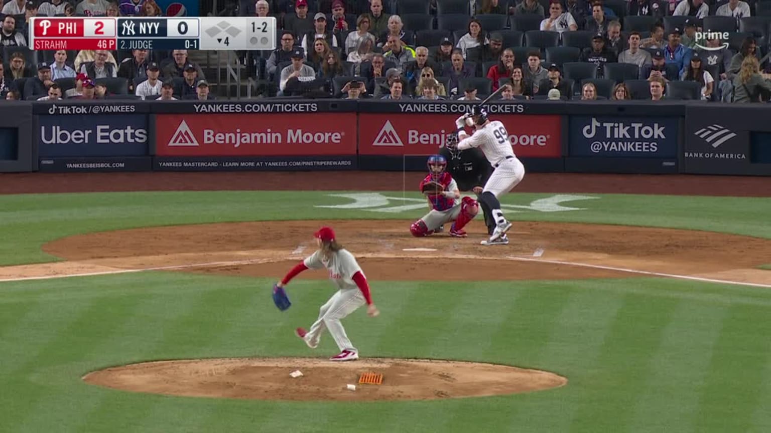 Aaron Judge strikes out swinging. | 04/04/2023 | MLB.com