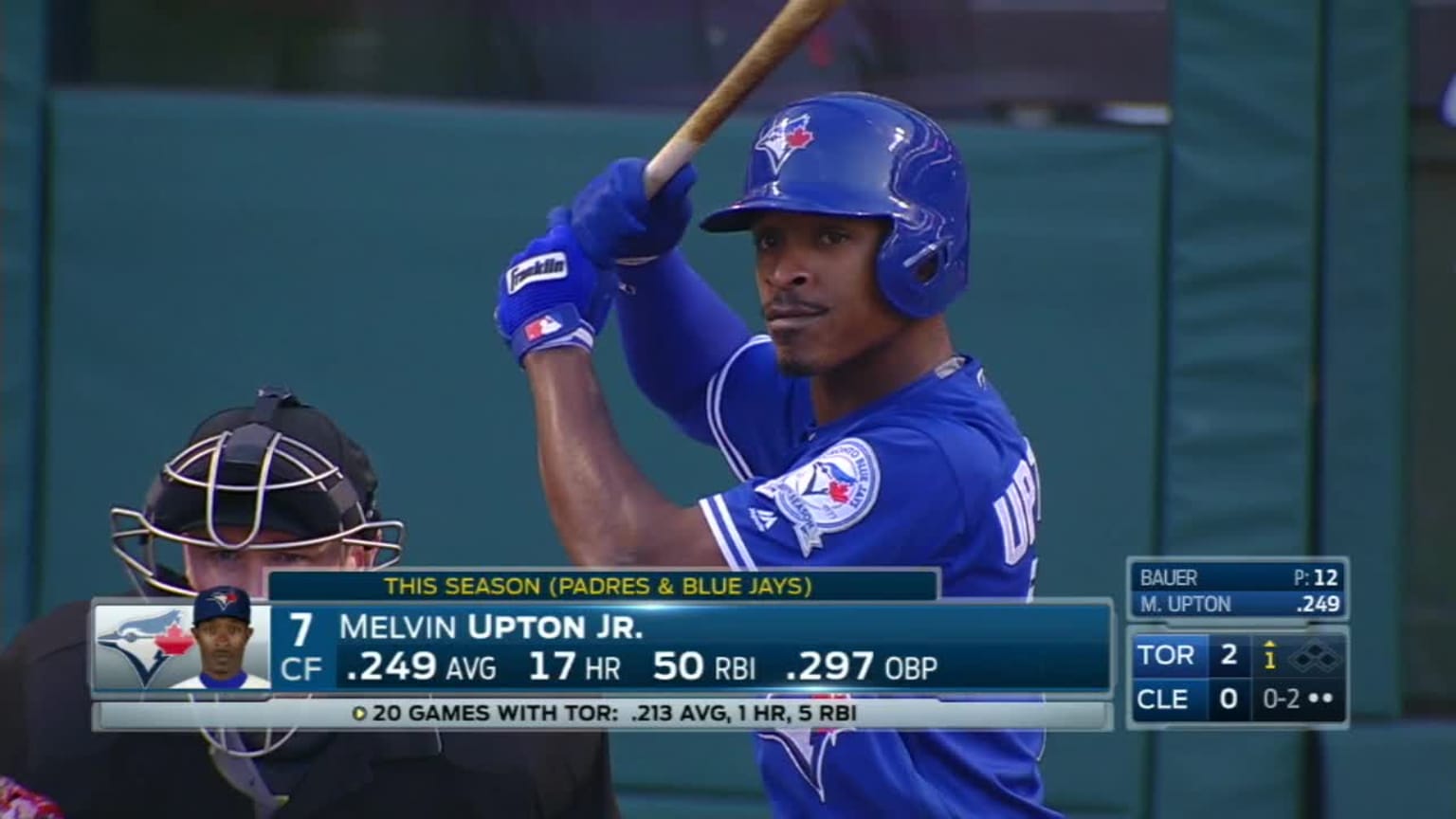 Trevor Bauer Ball to B.J. Upton | 08/19/2016 | Kansas City Royals