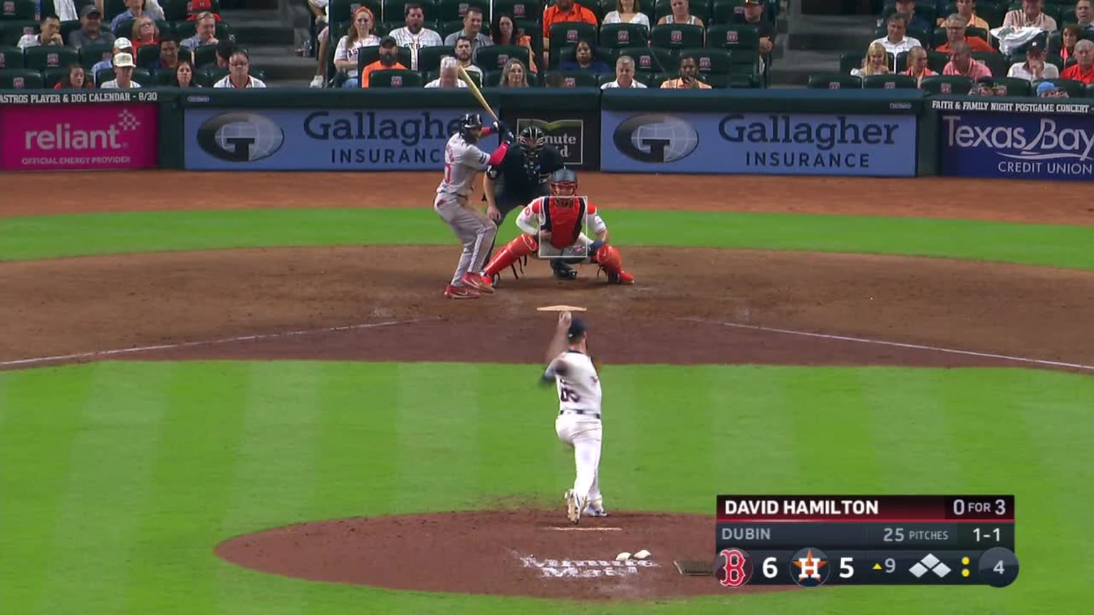 David Hamilton batea rodado de out, tercera base Shay Whitcomb a primera base Jon Singleton. | 20/08/2024 | Los Astros de Houston