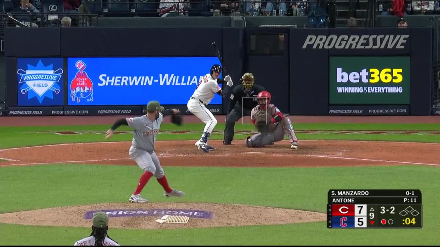 Mlb Triples Kyle Manzardo triples (1) on a sharp line drive to right fielder ...