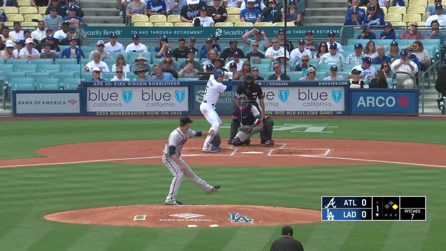 Charlie Morton Ball In Dirt to Freddie Freeman 04/20/2022 St. Louis Cardinals
