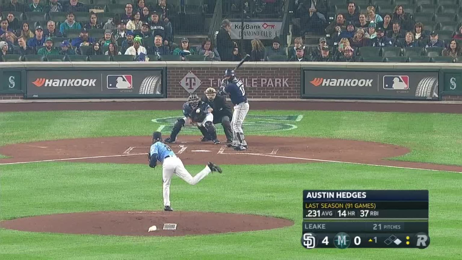 Mike Leake Called Strike to Austin Hedges | MLB.com