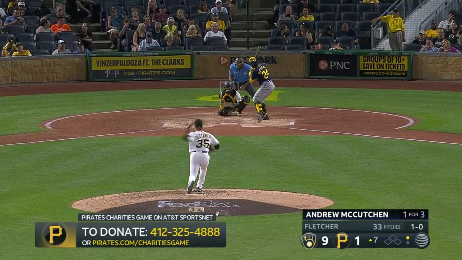 Aaron Fletcher Ball to Andrew McCutchen 07/01/2022 Baltimore Orioles