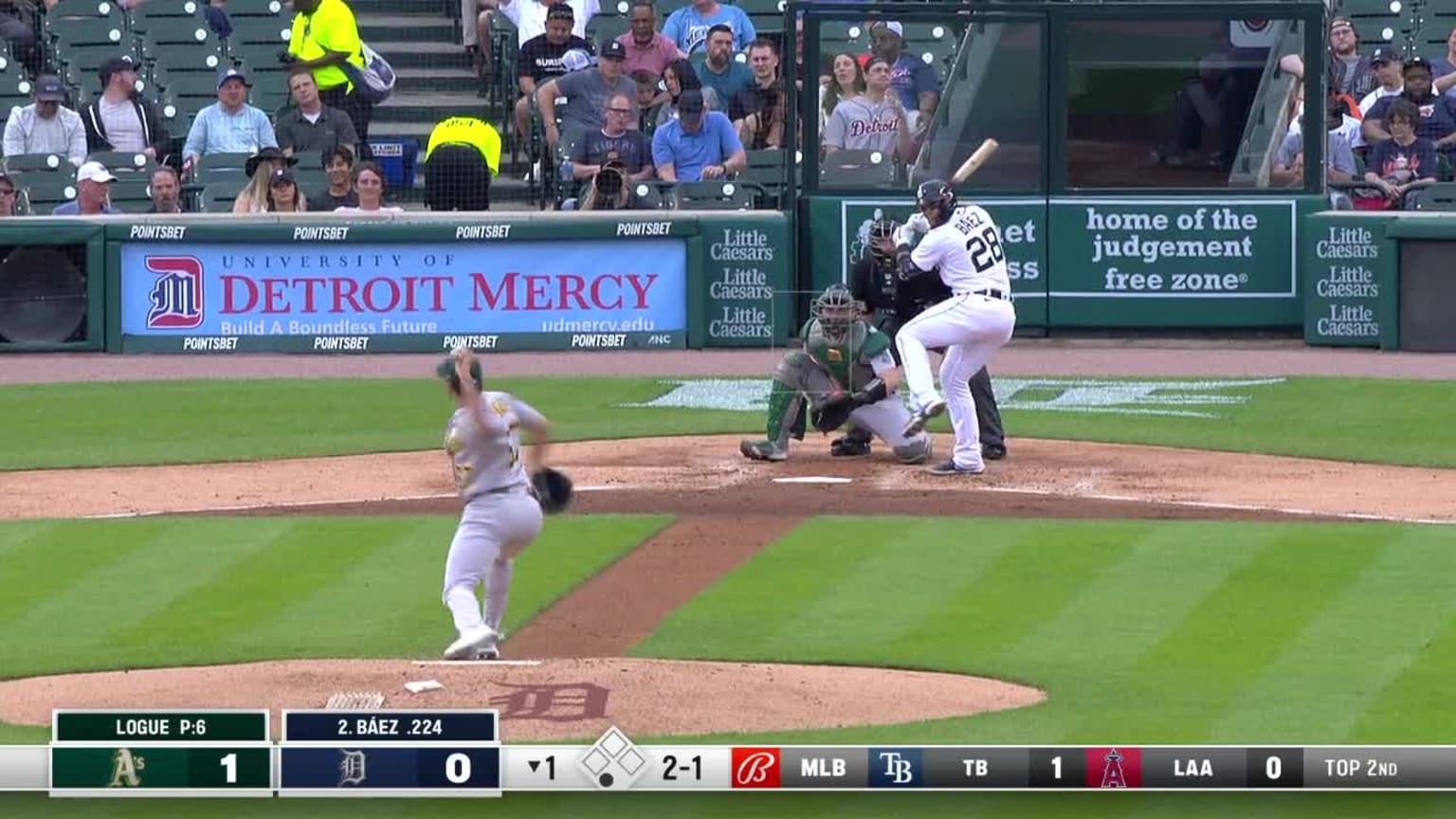 Javier Baez singles on a ground ball to third baseman Kevin Smith. 05