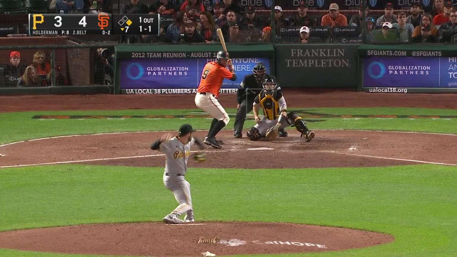 Colin Holderman Ball In Dirt to Brandon Belt 08/12/2022