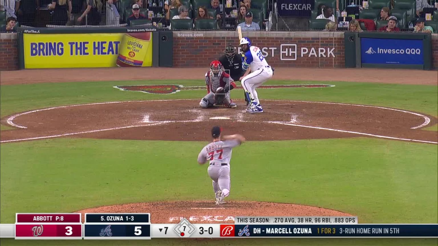 Mlb Triples Marcell Ozuna triples (1) on a sharp fly ball to center fielder Jacob ...