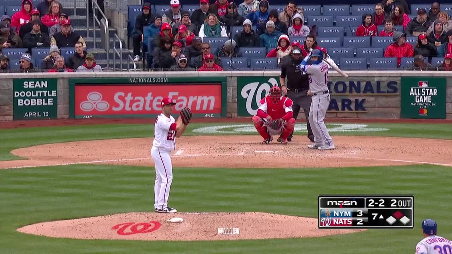 Travis d'Arnaud strikes out swinging. 04/07/2018 Cleveland Guardians