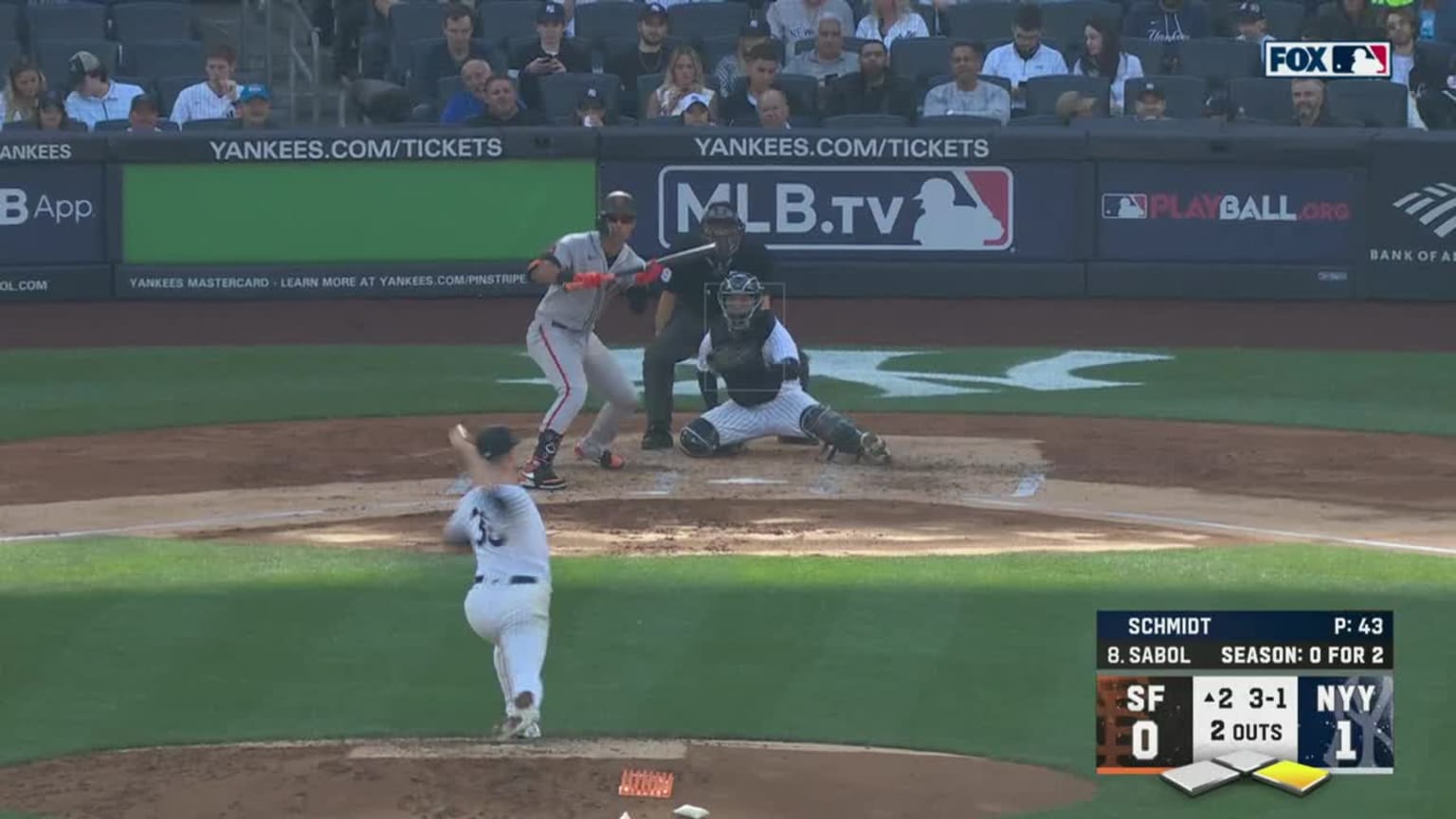 Blake Sabol bunts to the left side for first MLB hit | 04/01