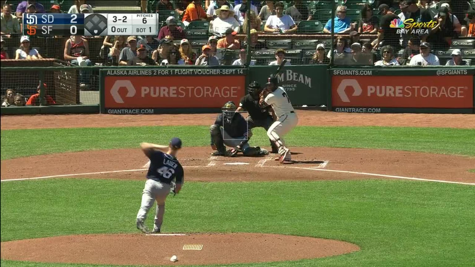 Eric Lauer Foul to Donovan Solano