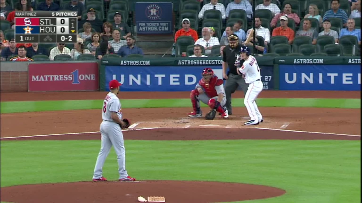 Alex Bregman se poncha sin tirarle. | 17/08/2016 | Los Guardians de Cleveland