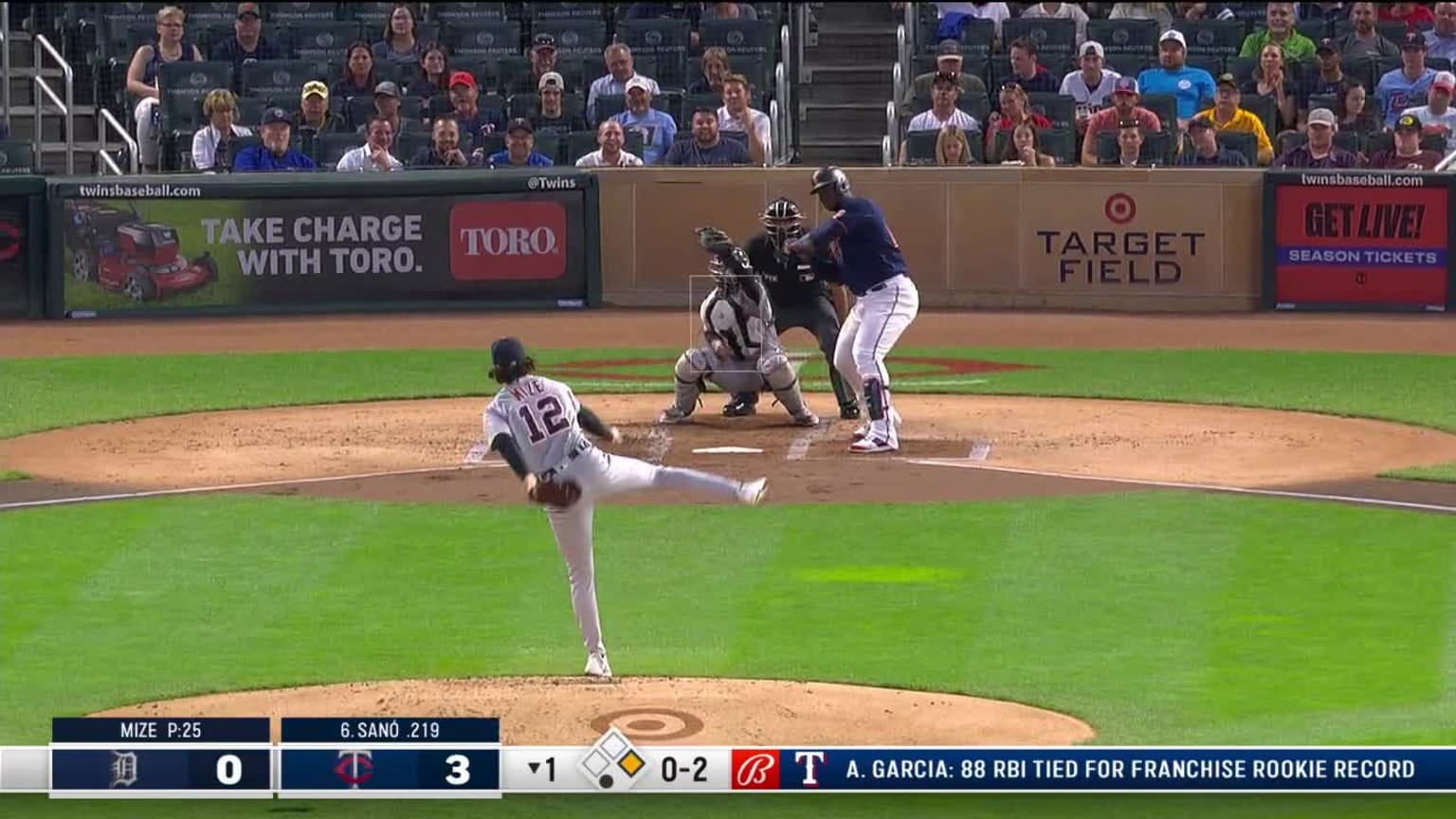 Casey Mize Bola mala to Miguel Sano | 29/09/2021 | Los Phillies de Filadelfia