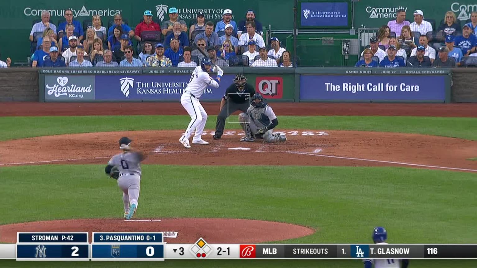 Vinnie Pasquantino grounds out, second baseman Gleyber Torres to first ...