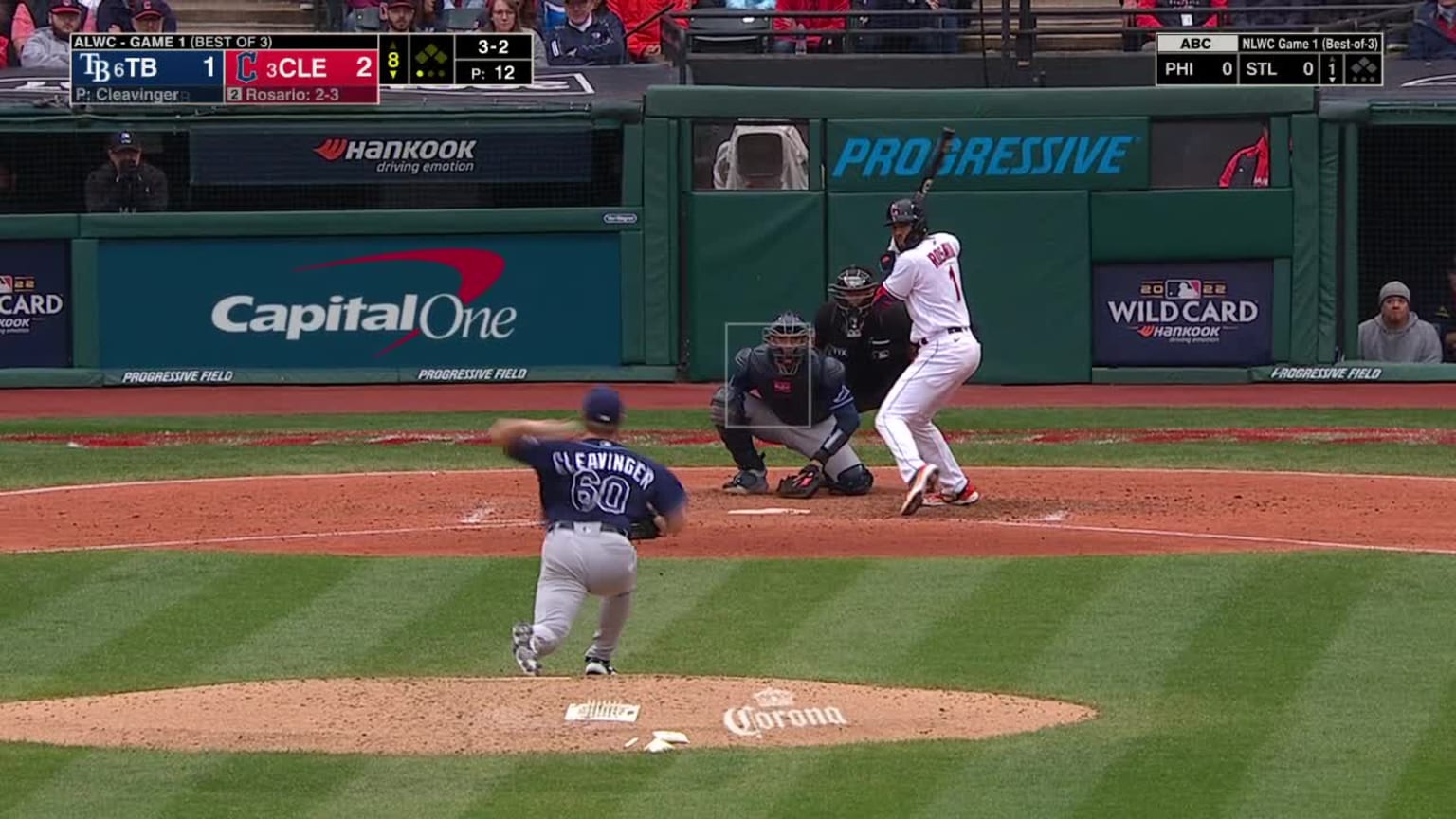 Amed Rosario strikes out swinging. | 10/07/2022 | Tampa Bay Rays