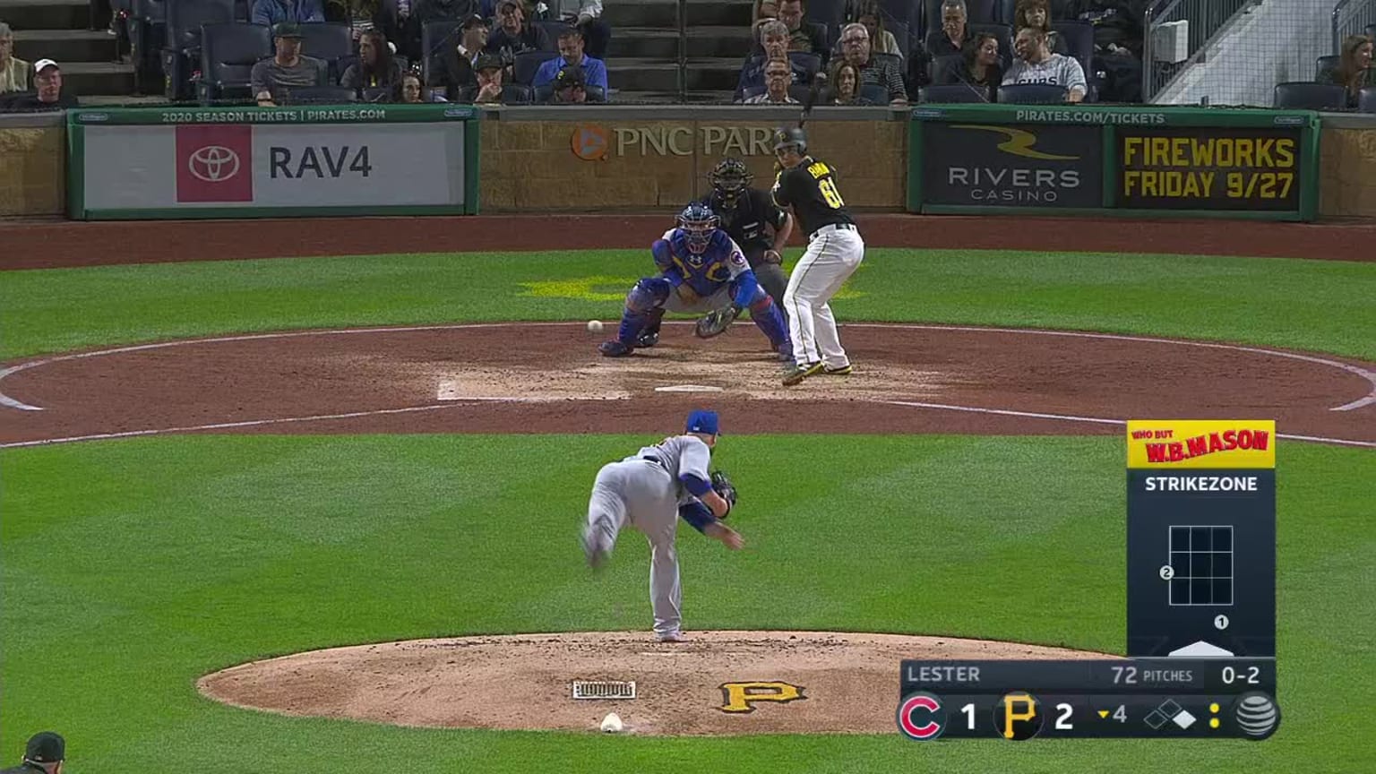 Jon Lester Ball In Dirt to Steven Baron | 09/25/2019 | MLB.com