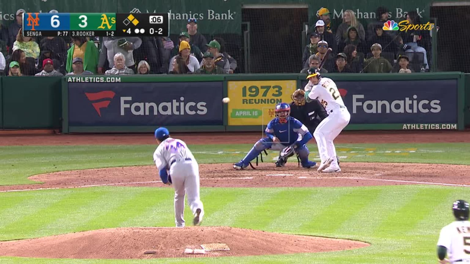 Brent Rooker grounds out, third baseman Eduardo Escobar to first