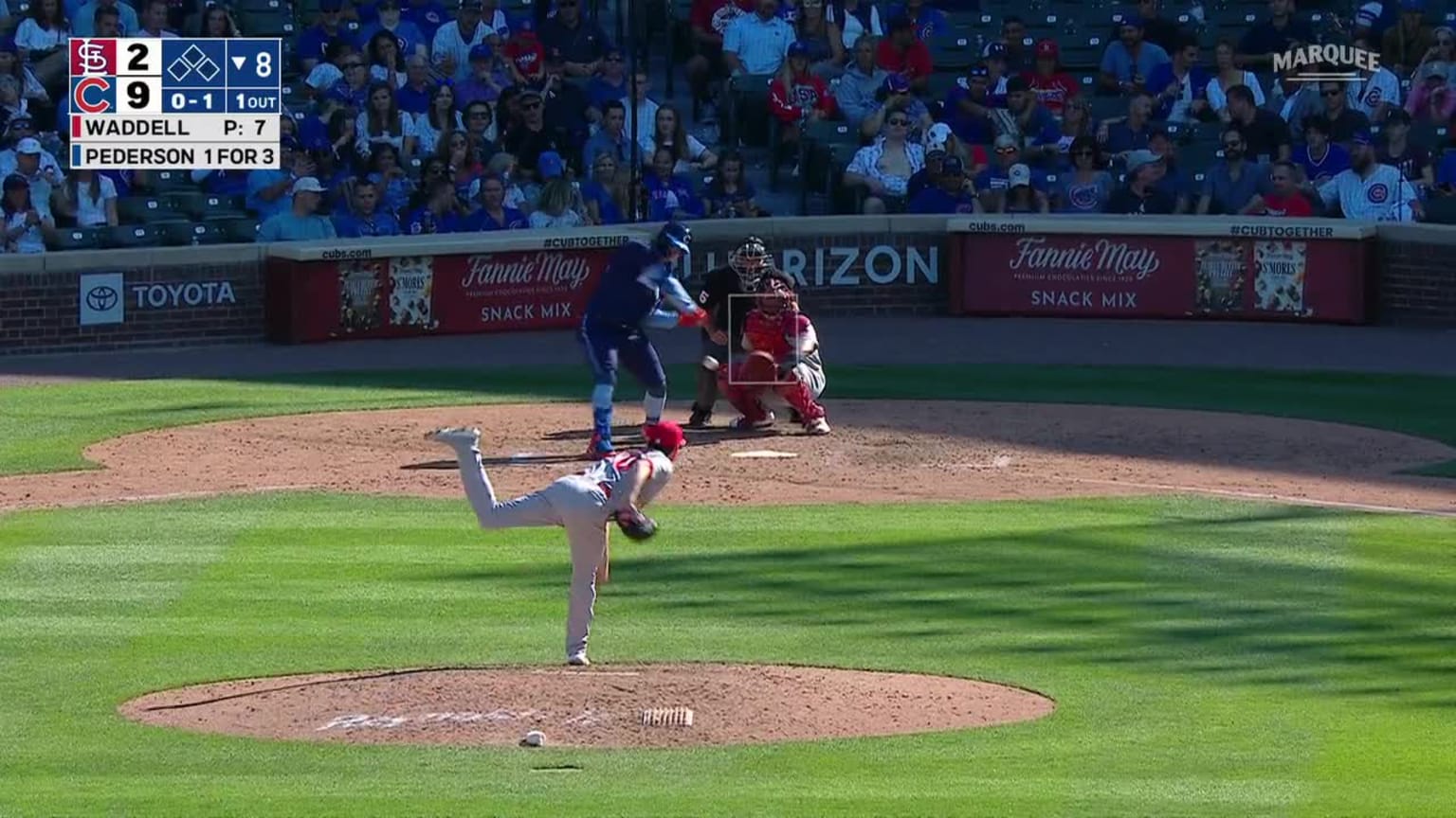 Brandon Waddell Foul to Joc Pederson | 07/09/2021 | St. Louis Cardinals