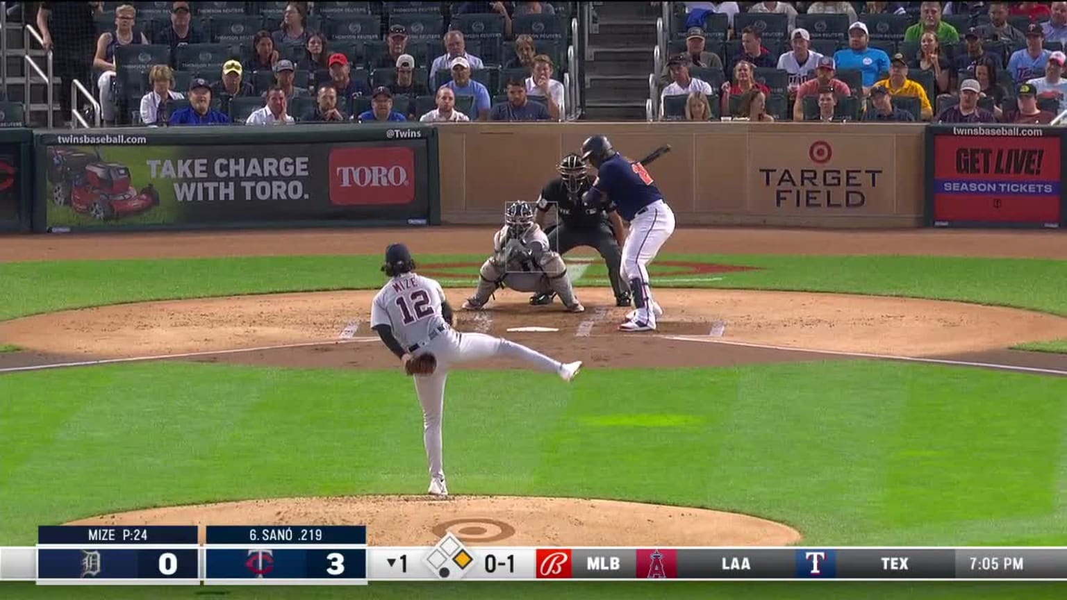 Casey Mize Strike cantado to Miguel Sano | 29/09/2021 | Los Guardians de Cleveland