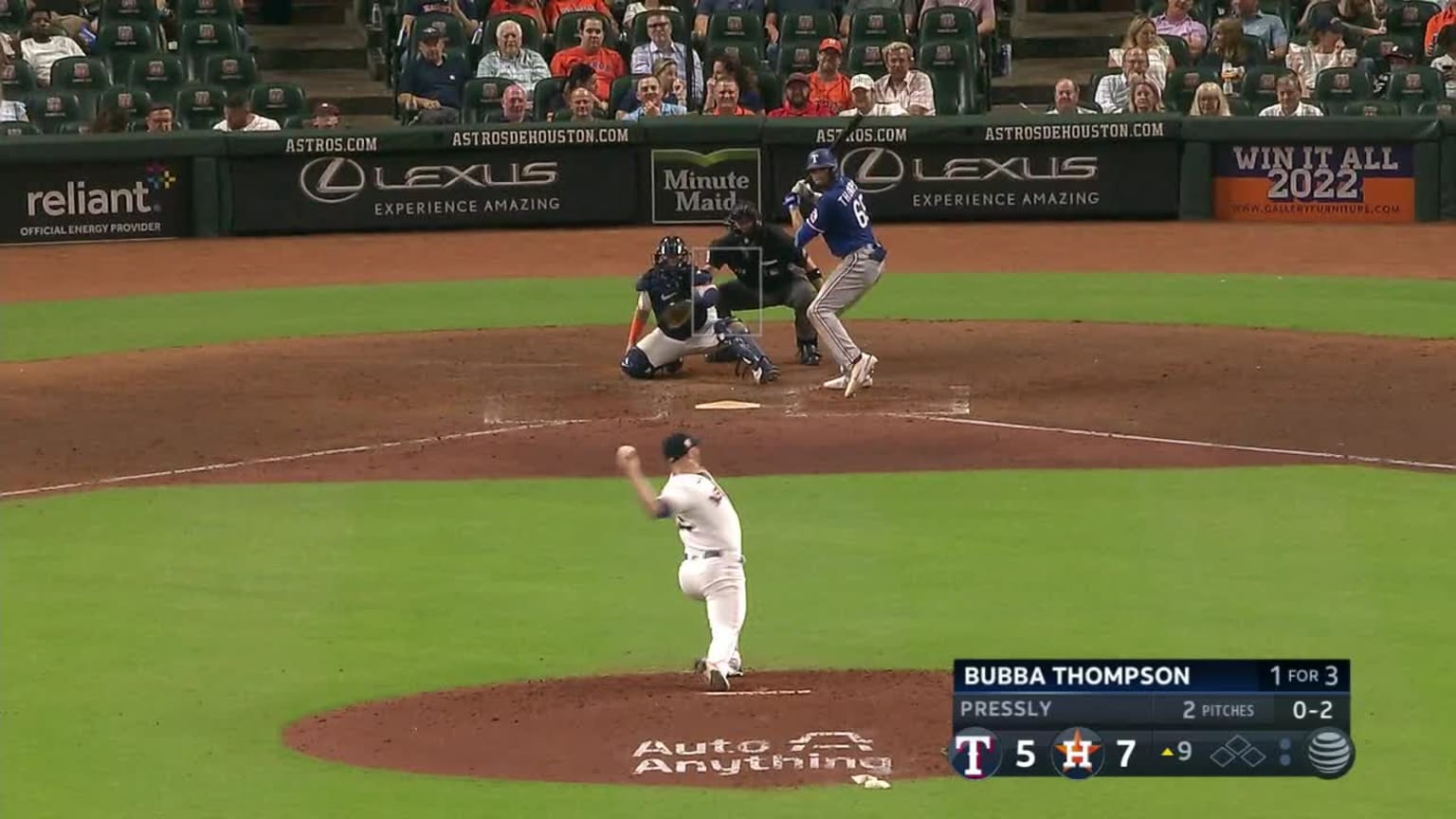 Umpire reviewed (fan interference), call on the field was upheld Bubba