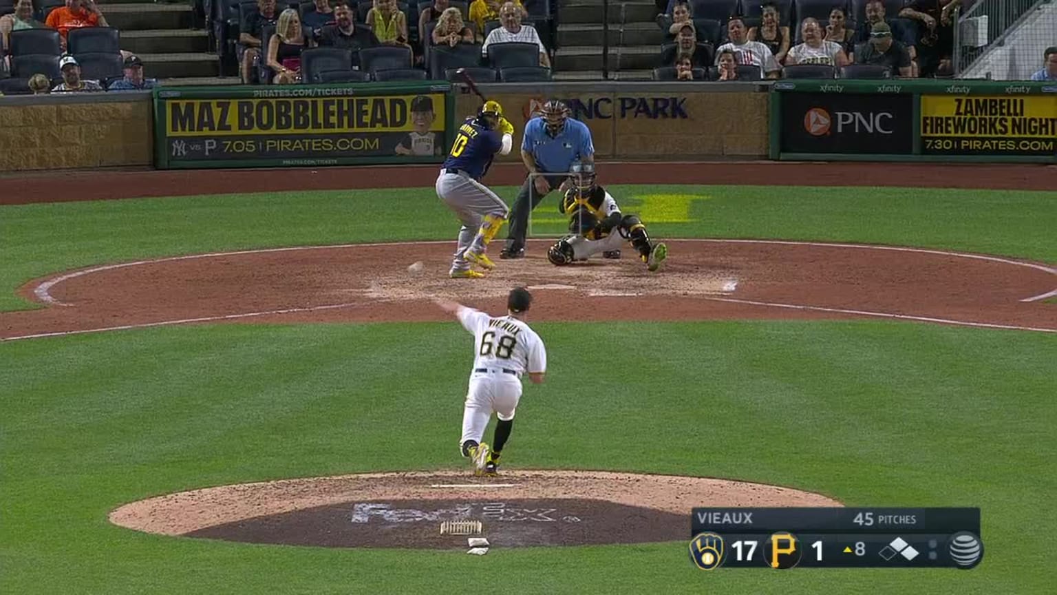 Cam Vieaux Foul to Omar Narvaez 07/01/2022 Detroit Tigers