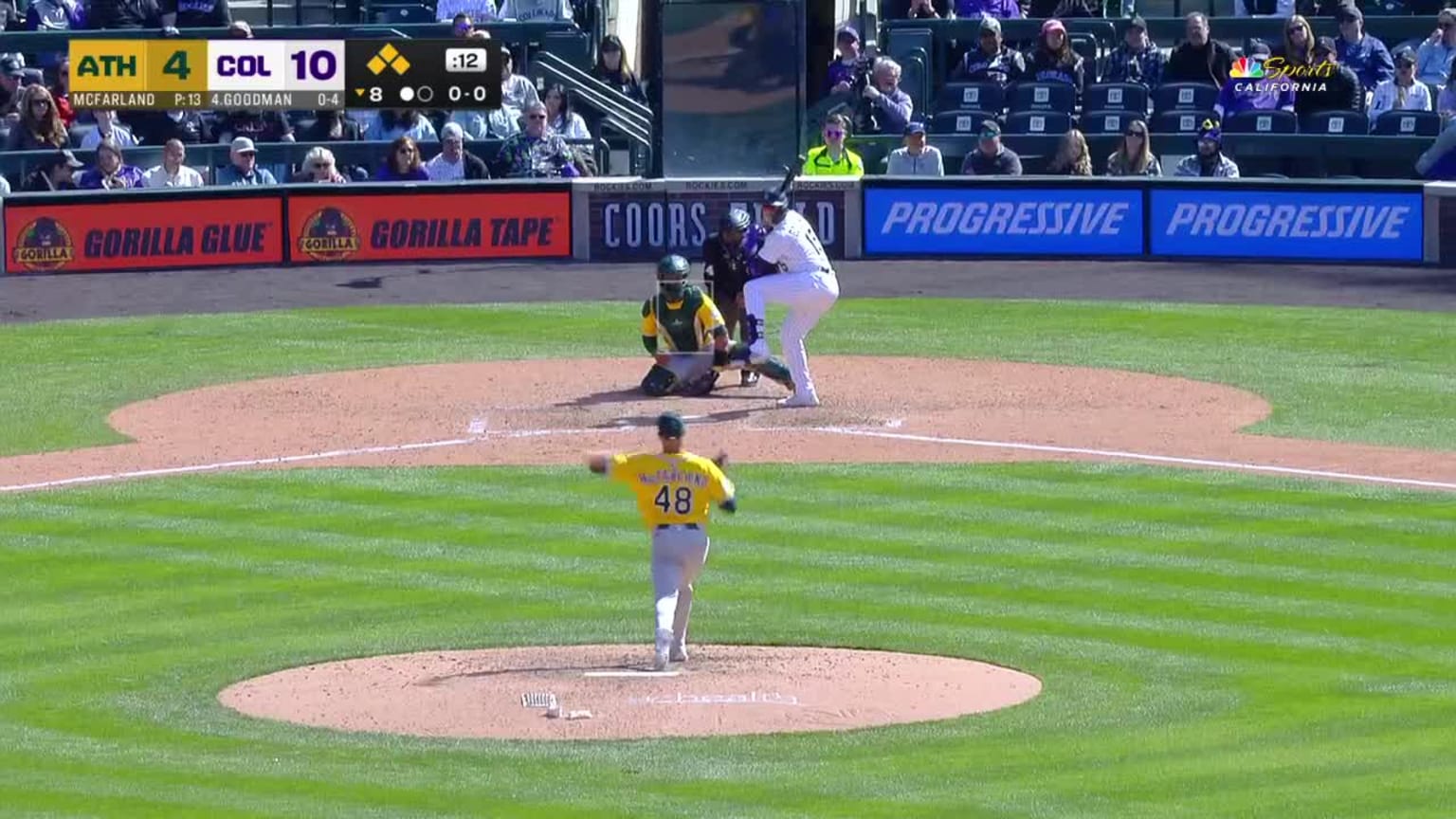 Hunter Goodman's two-run base hit