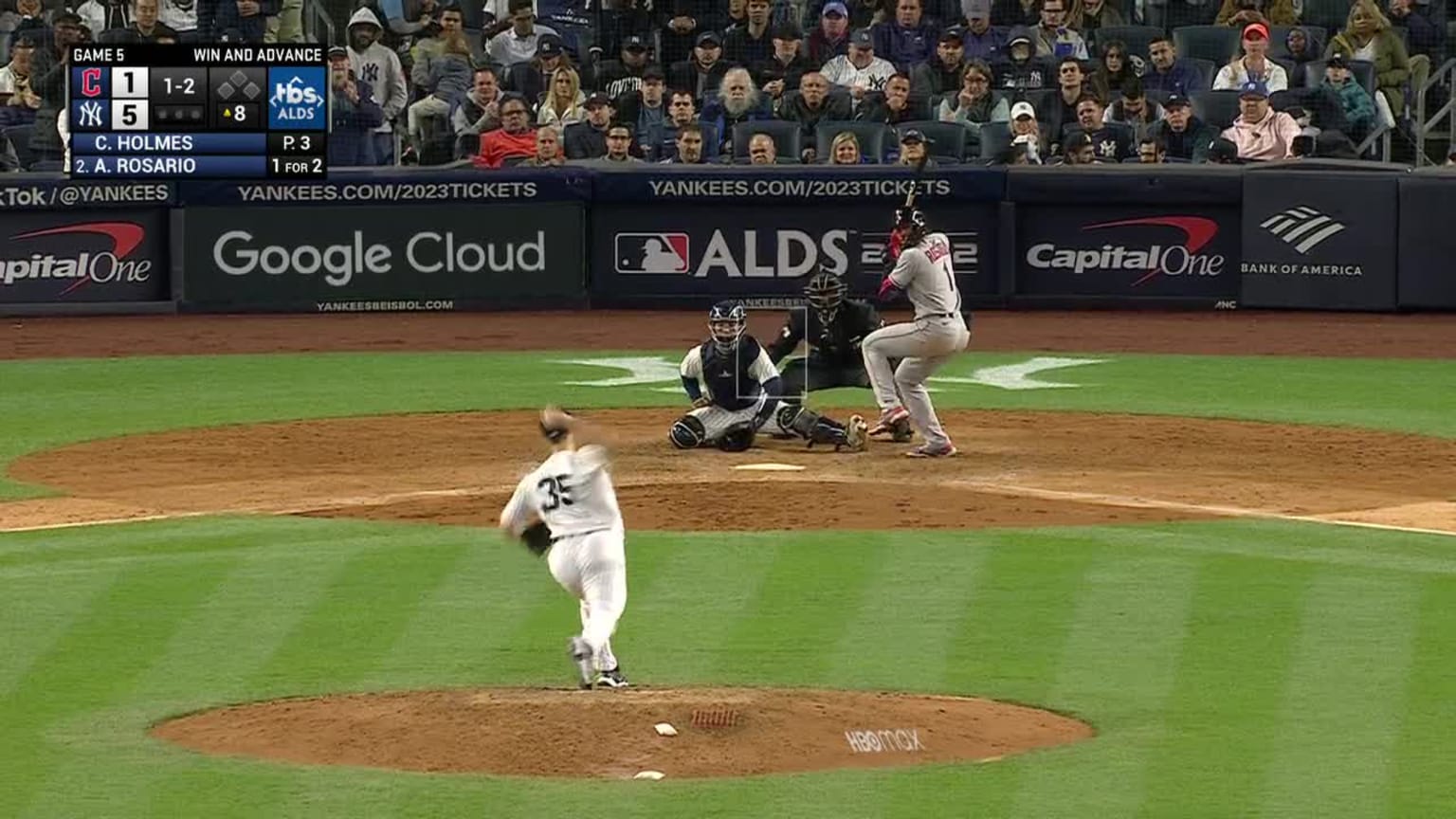 Amed Rosario called out on strikes. | 10/18/2022 | New York Yankees