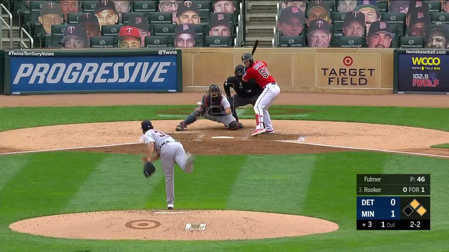 Brent Rooker singles on a line drive to right fielder Jorge Bonifacio ...