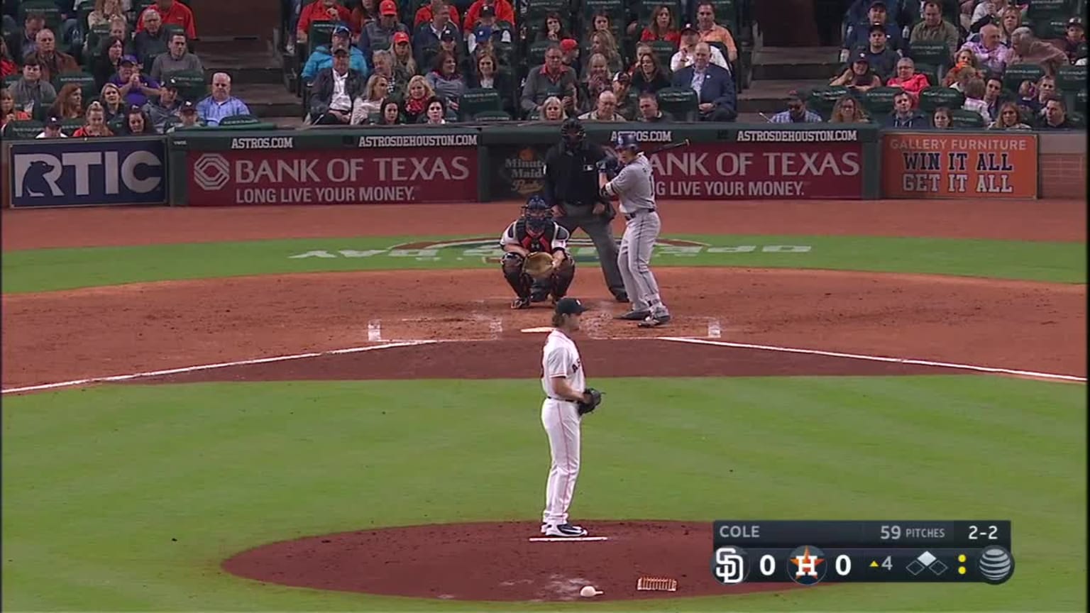 Hunter Renfroe strikes out swinging. 04/07/2018