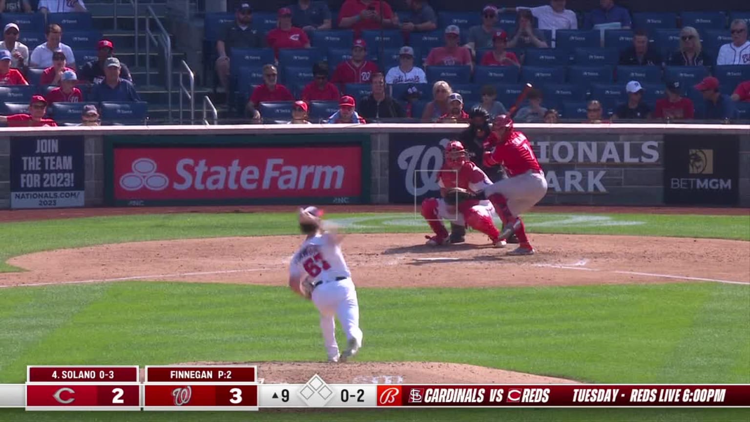 Kyle Finnegan Ball to Donovan Solano