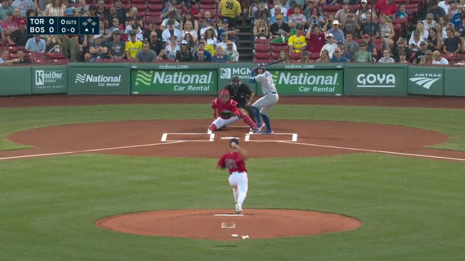 Springer singles on a sharp line drive to left fielder Tommy