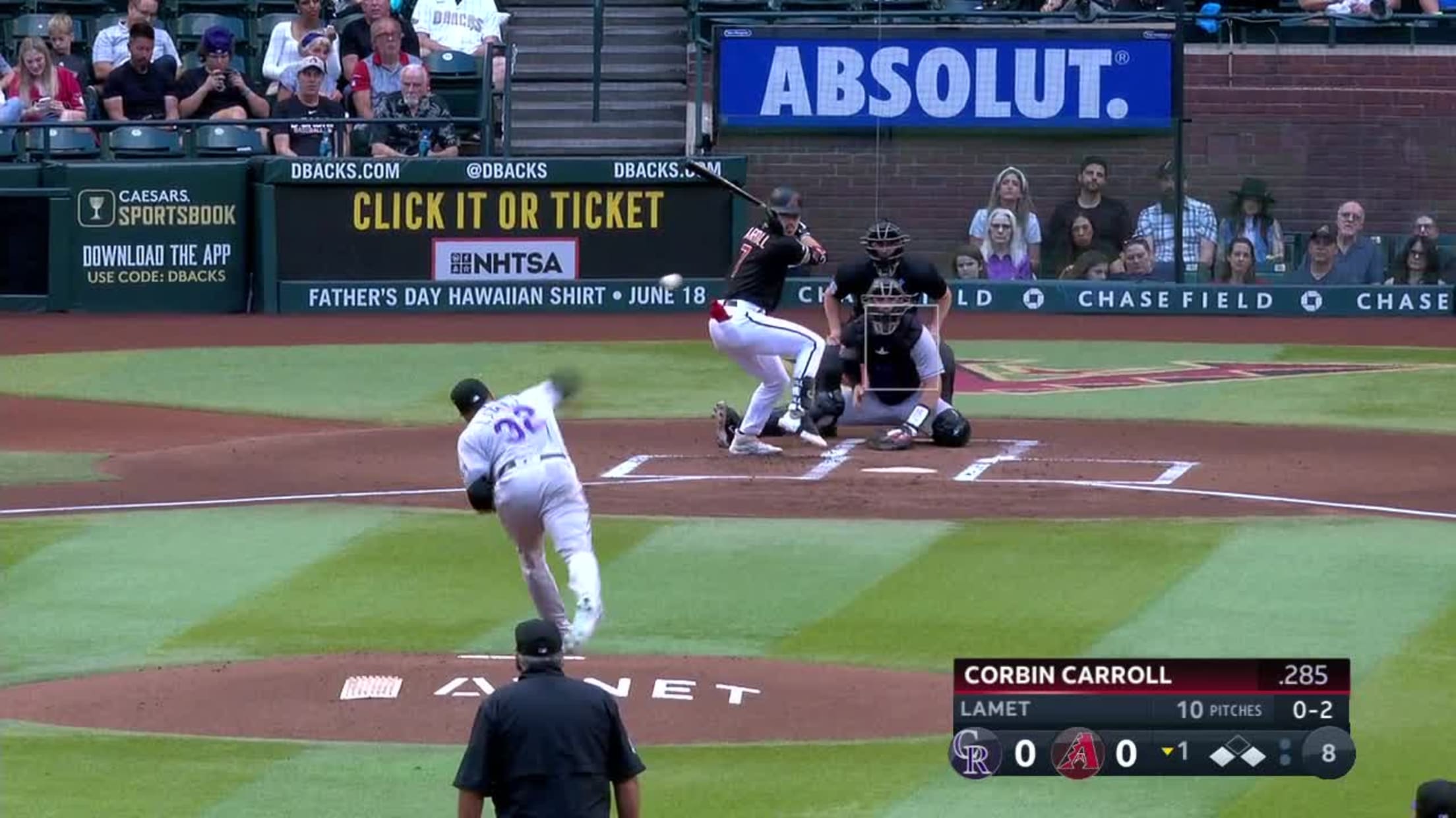 Corbin Carroll's RBI single, 05/31/2023