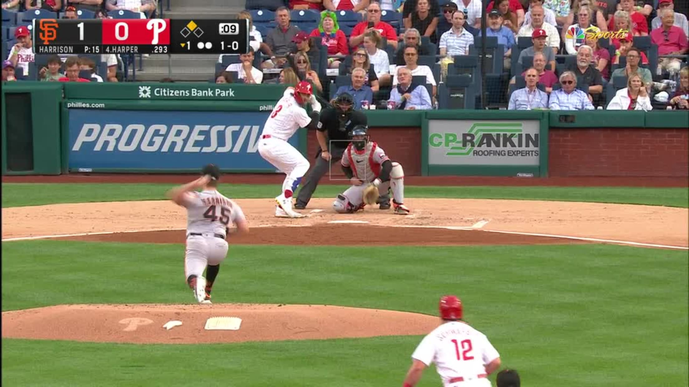 Phillies fans watch Bryce Harper homer from ballpark roof