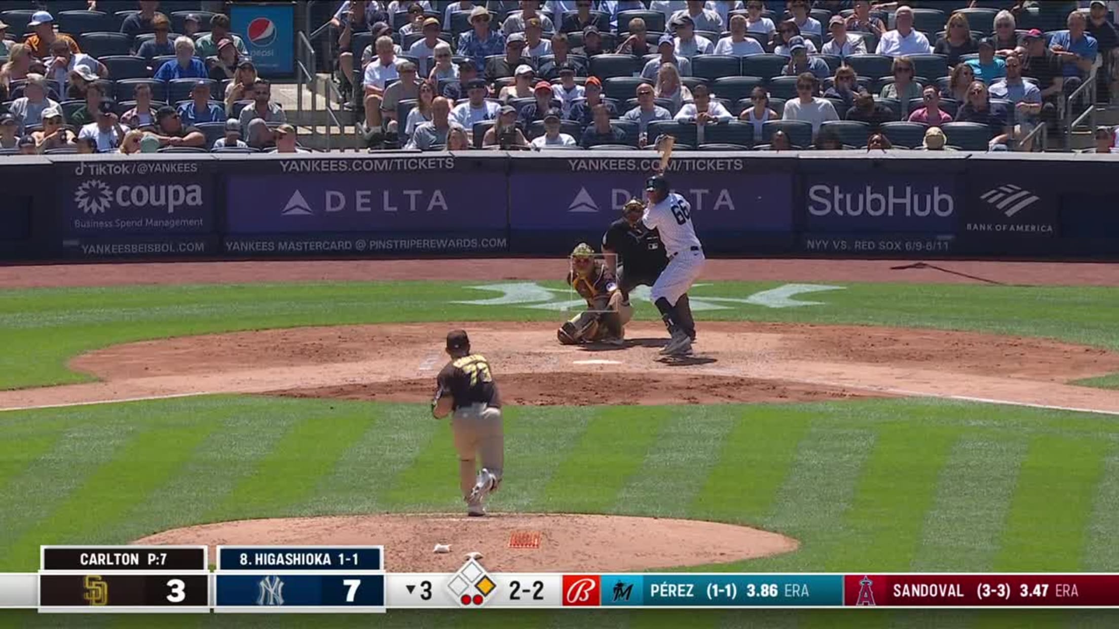 Kyle Higashioka's RBI double, 05/28/2023