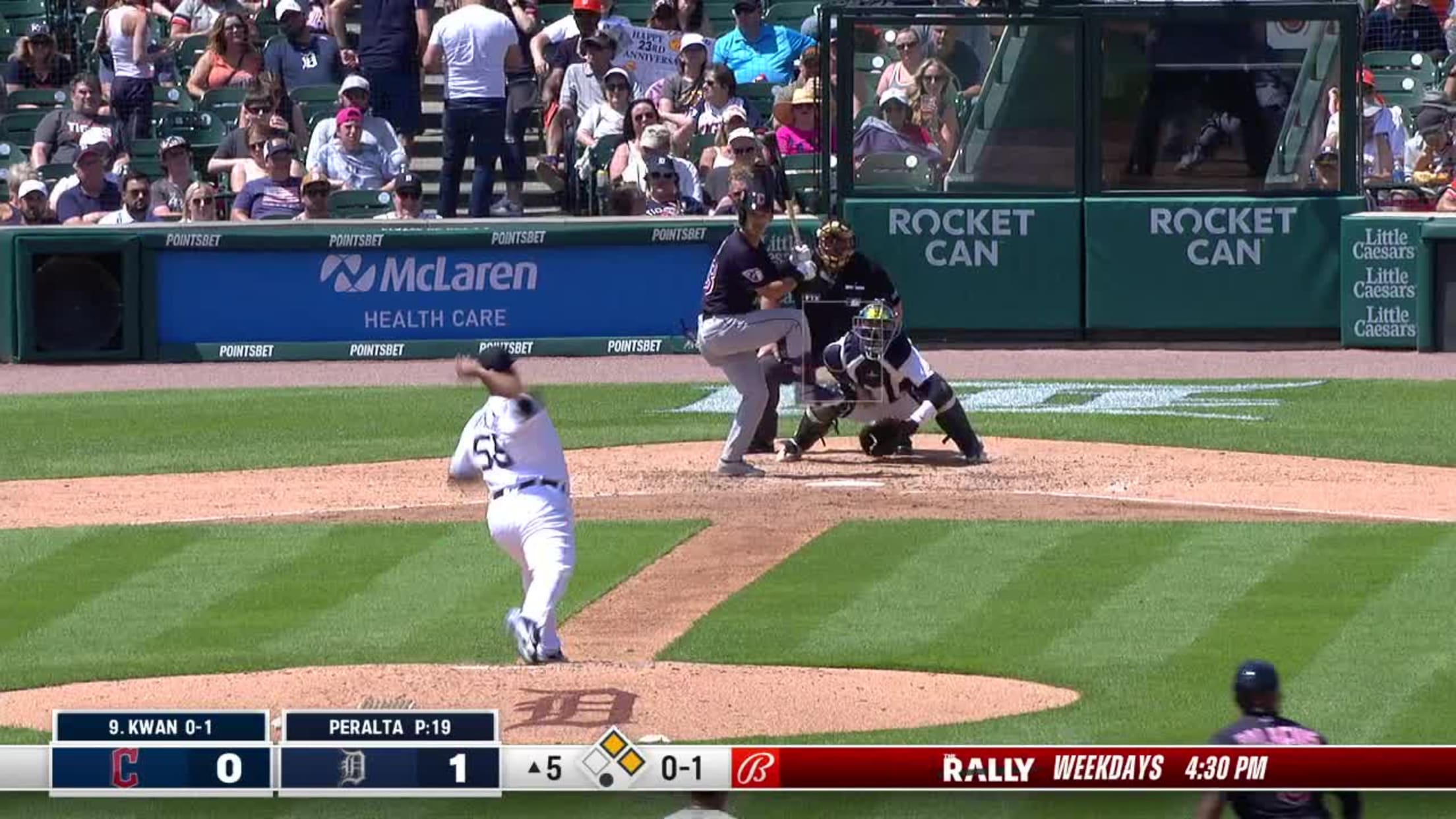 Wily Peralta Foul to Steven Kwan | 05/29/2022 | MLB.com