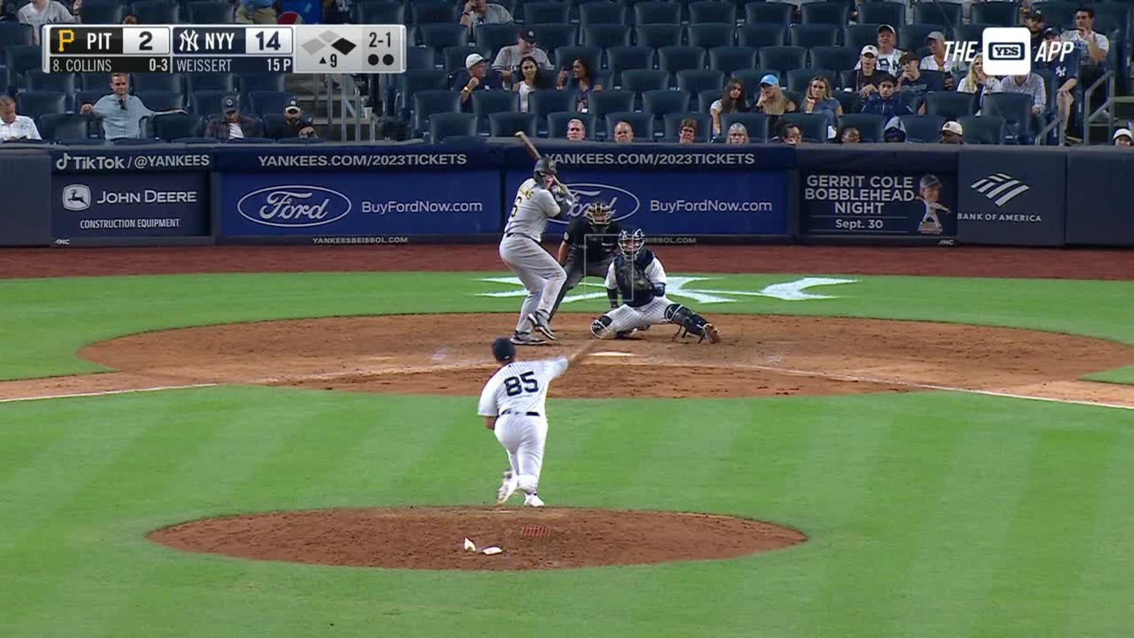 Wild MLB debut by Yankees' Weissert; HBPs on 1st 2 pitches