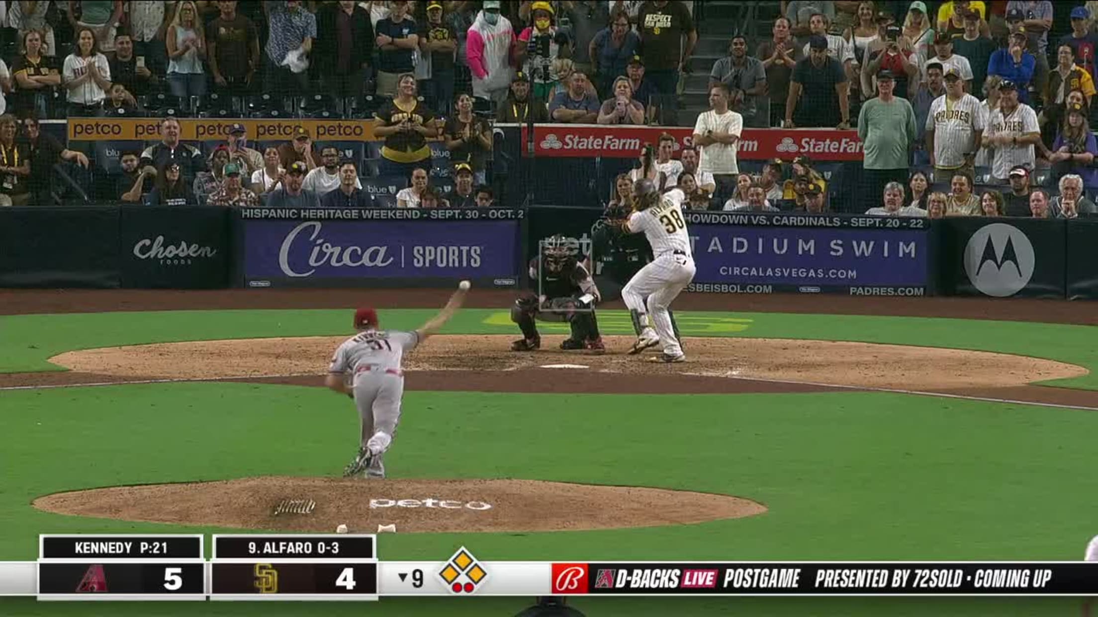Alfaro's 2-run single in 9th rallies Padres past Dbacks, 6-5, Taiwan News