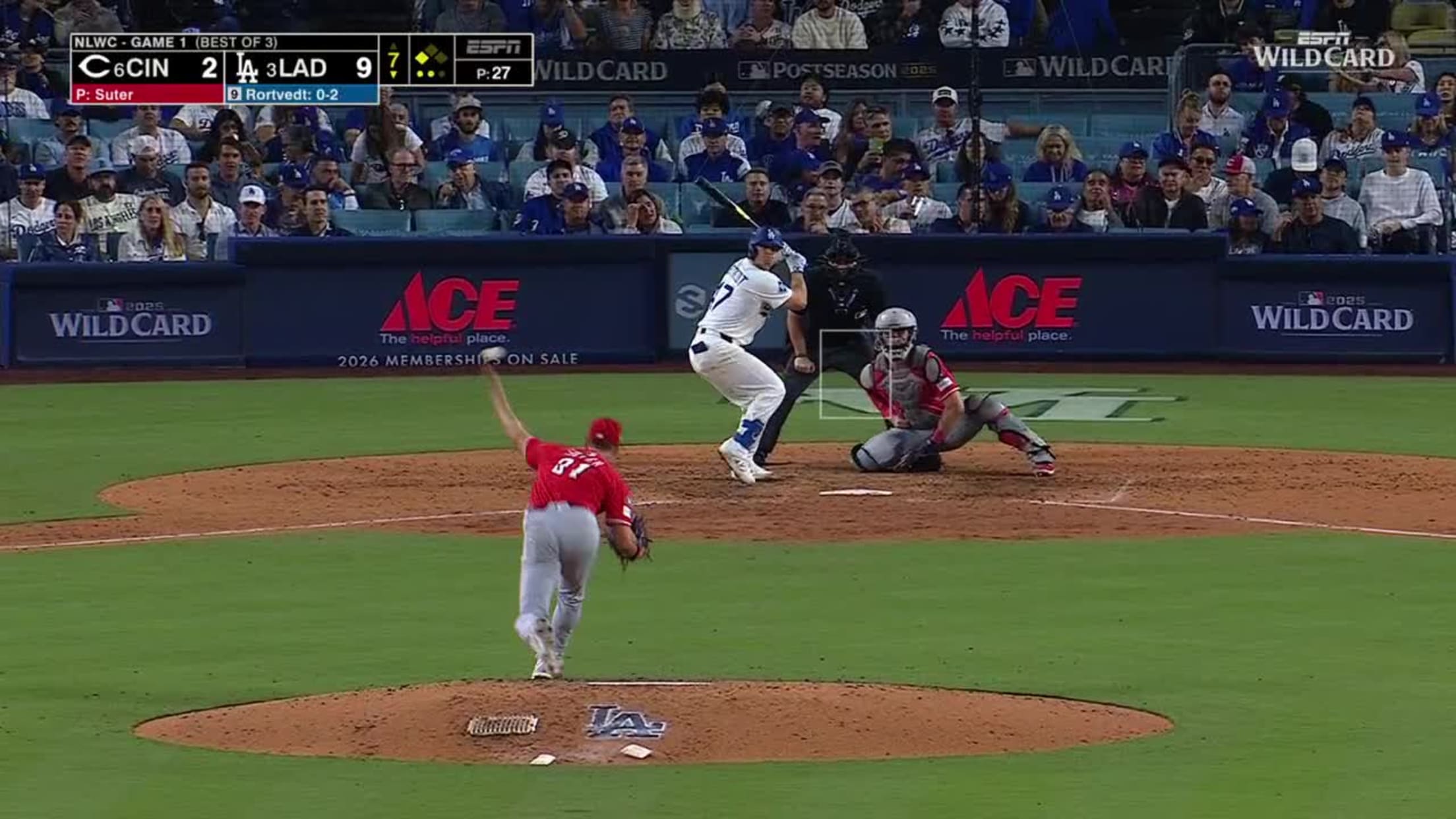 Ben Rortvedt's RBI single | 09/30/2025 | Los Angeles Dodgers
