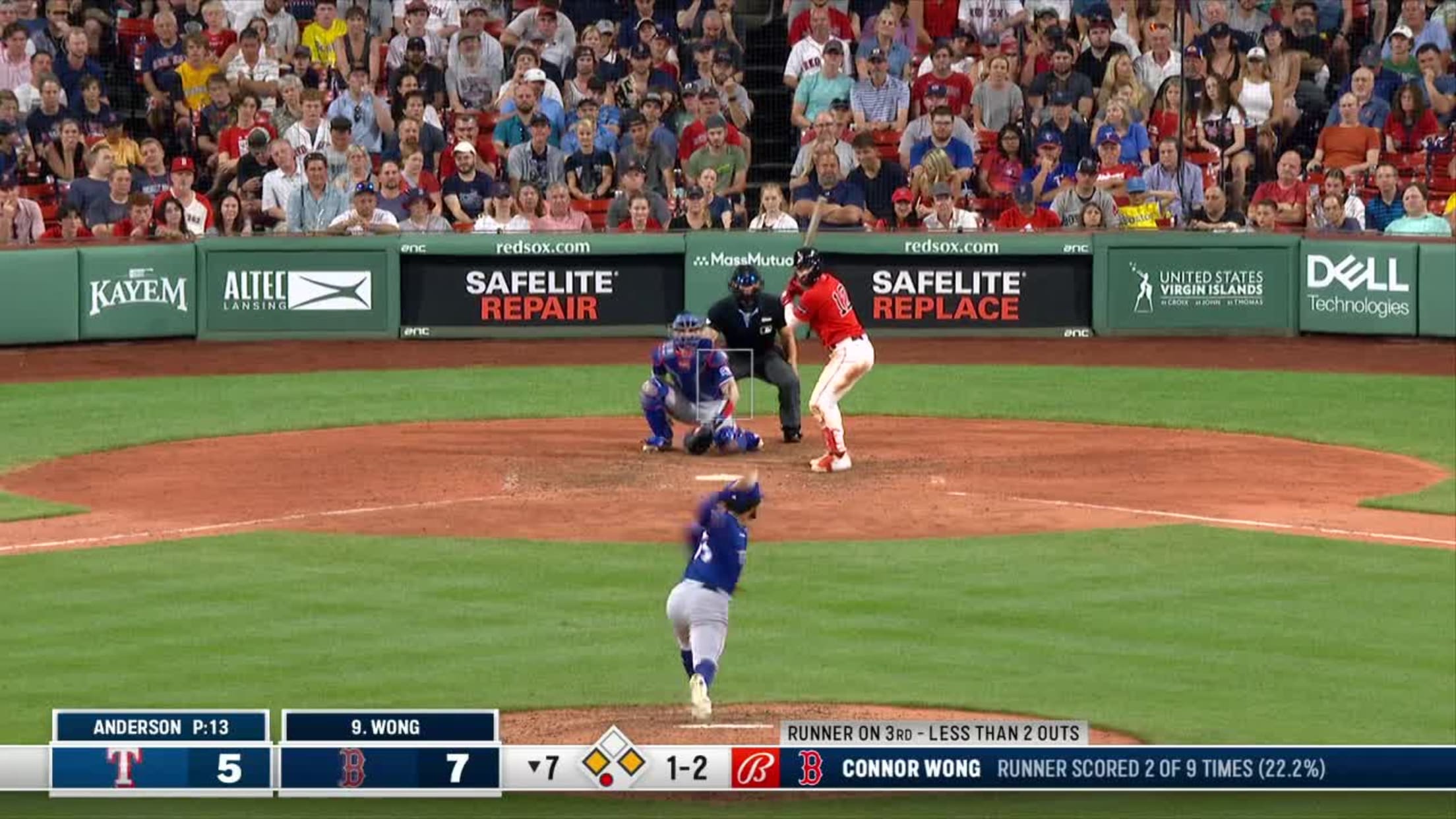 Connor Wong's RBI single, 06/20/2023