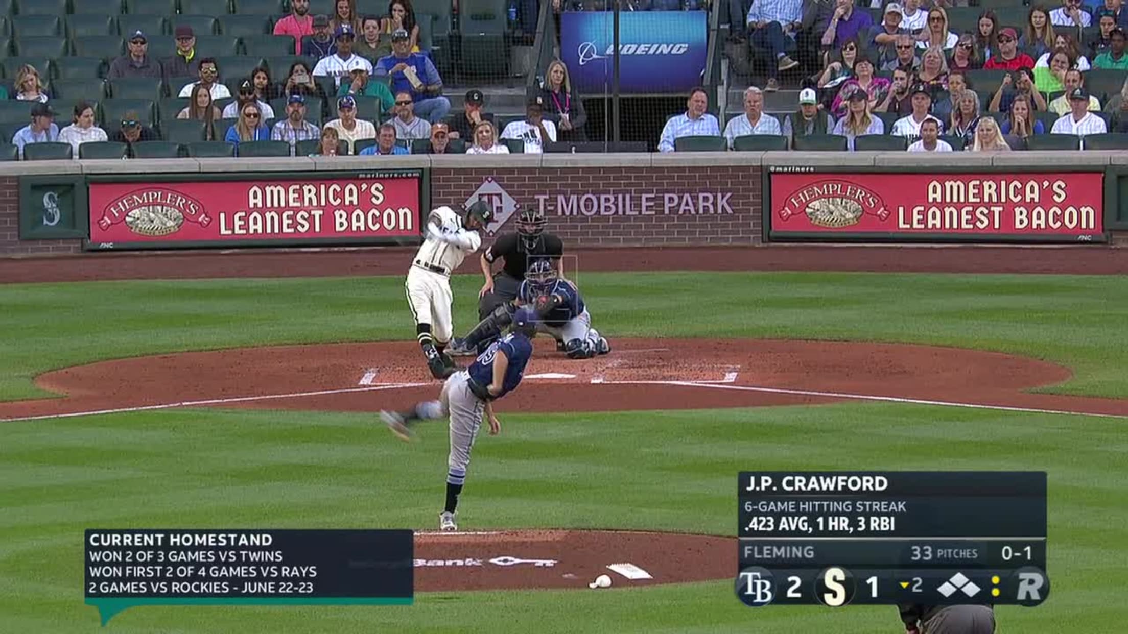 J.P. Crawford's Grand Slam Sends T-Mobile Park Into a Frenzy 