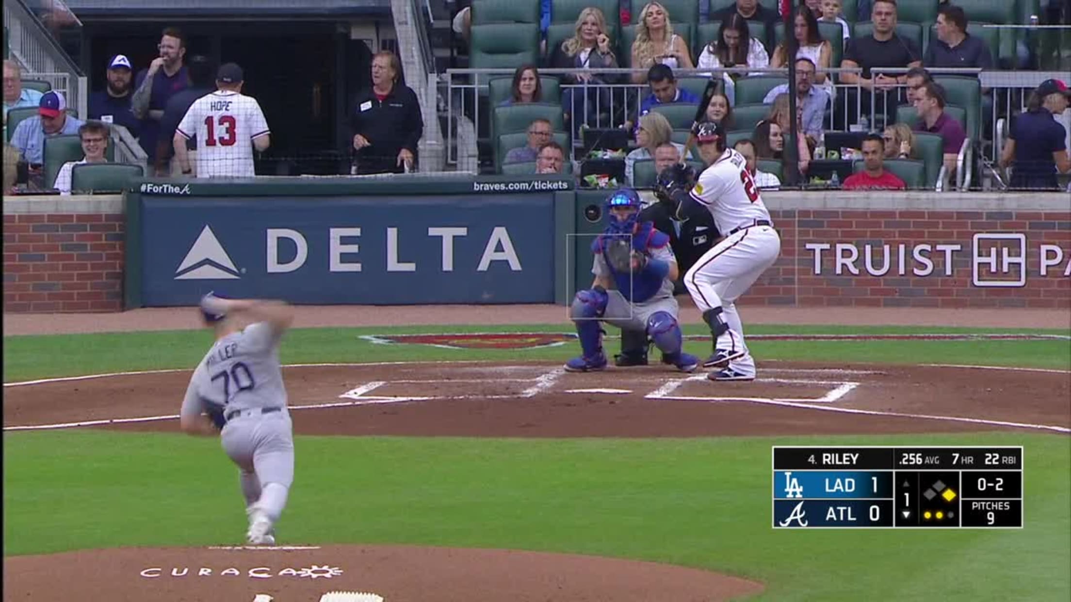 Austin Riley's RBI double, 05/17/2023