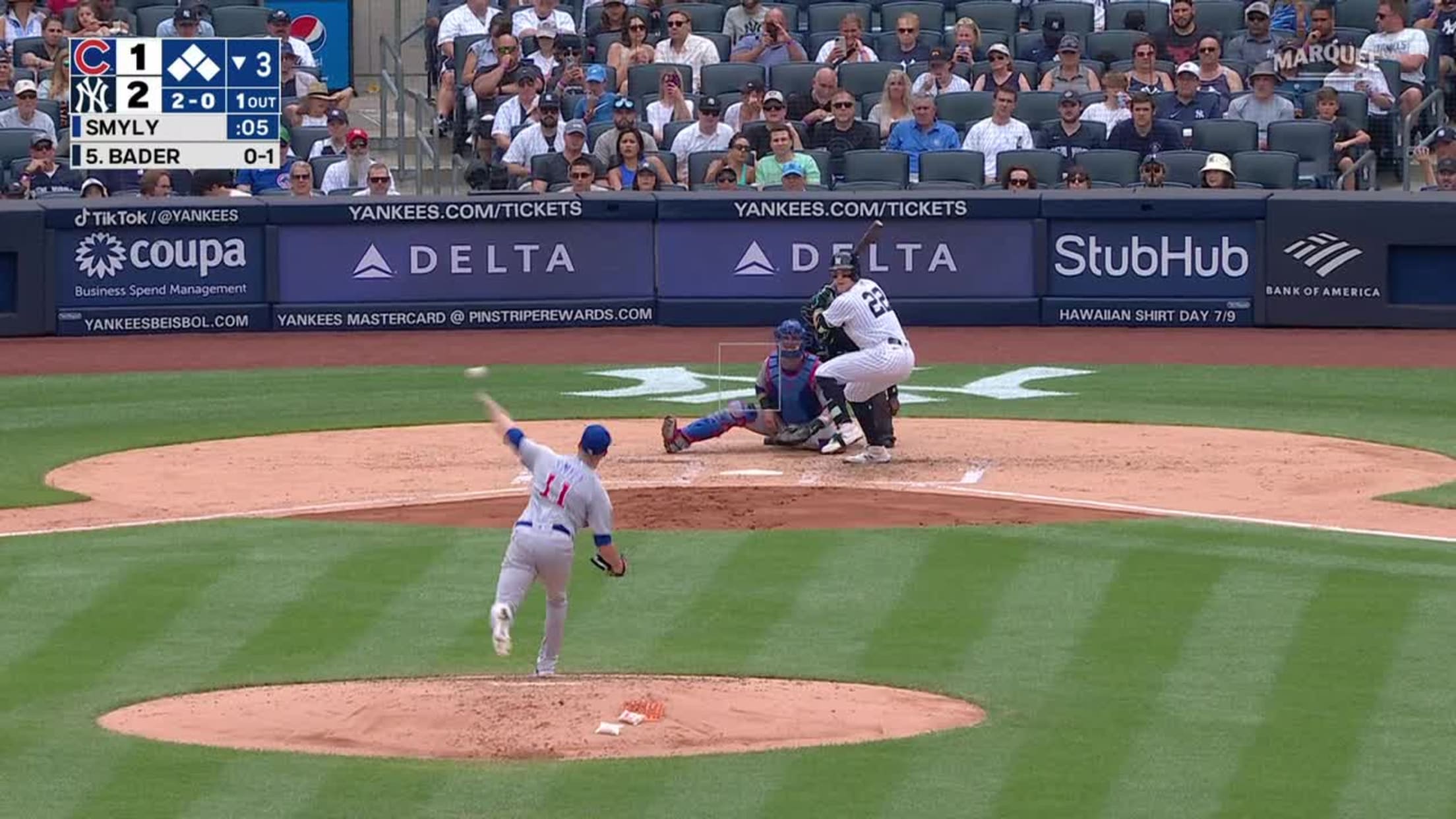 Harrison Bader's two-run double, 09/12/2023