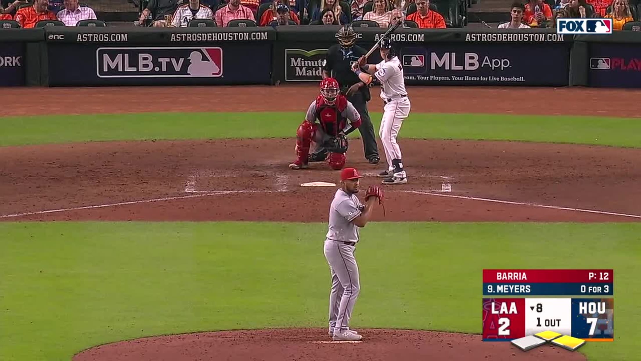 Jake Meyers' RBI single, 08/12/2023