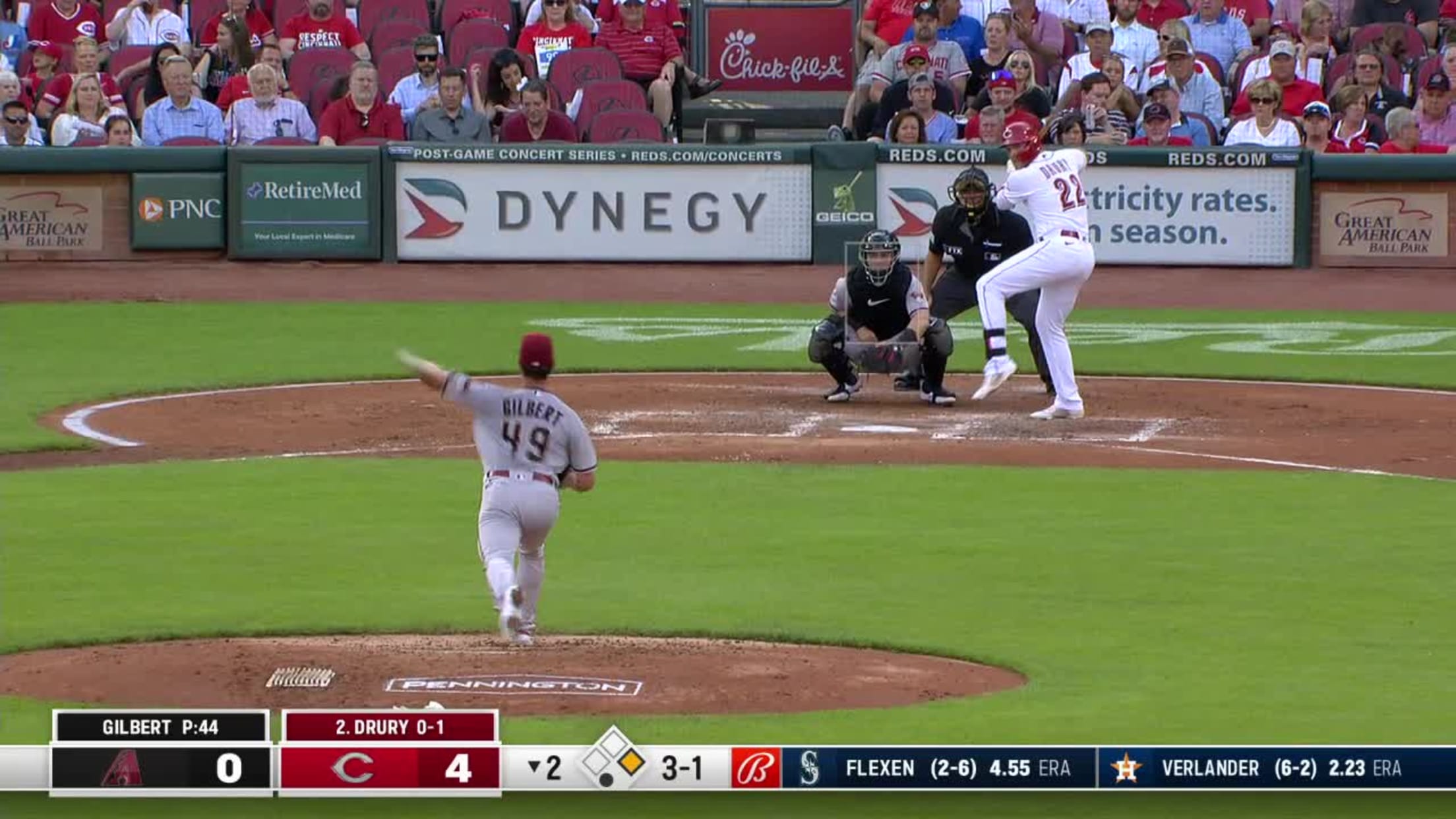 Brandon Drury with a 2-run go ahead blast to give the @Los Angeles