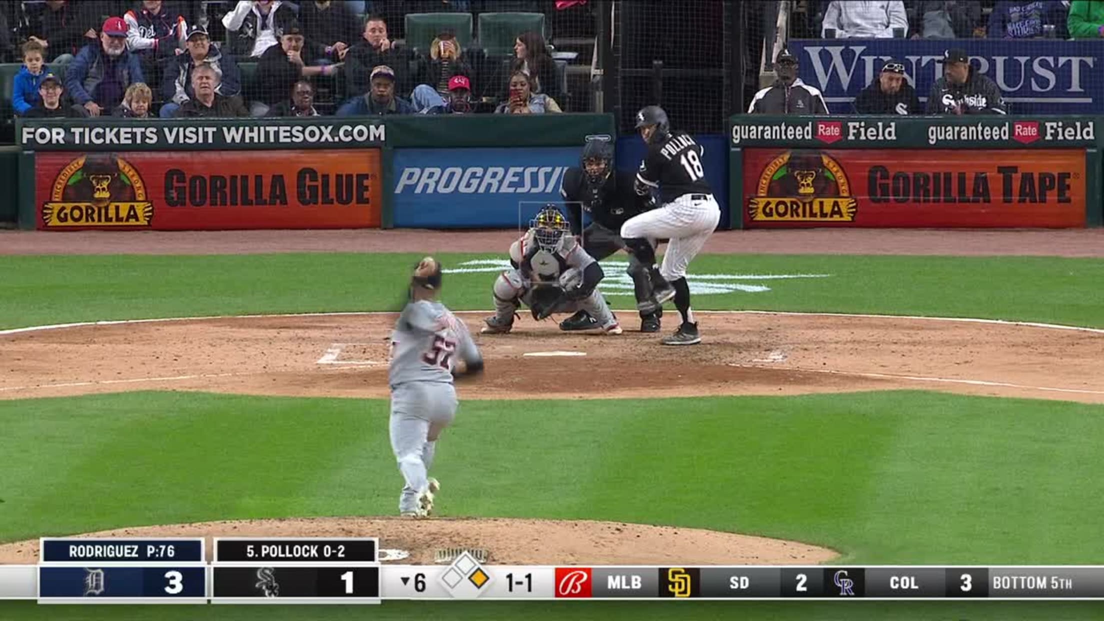 AJ Pollock's two-run double, 04/21/2023